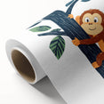 Playroom Wall Art - Playful Monkey Kids Room Art for Boys