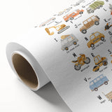 A-Z Vehicles Kids Educational Wall Art - Learning Poster for Classrooms
