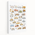 A-Z Vehicles Kids Educational Wall Art - Learning Poster for Classrooms