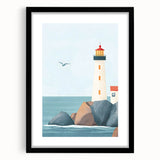 Coastal Lighthouse Nursery Wall Art – Kids Room & Baby Decor