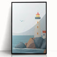 Coastal Lighthouse Nursery Wall Art – Kids Room & Baby Decor