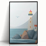 Coastal Lighthouse Nursery Wall Art – Kids Room & Baby Decor