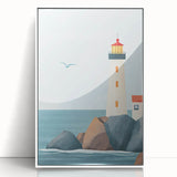 Coastal Lighthouse Nursery Wall Art – Kids Room & Baby Decor