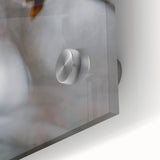 Large abstract wall art in autumnal shades on acrylic glass, suited for enhancing dining room ambiance.