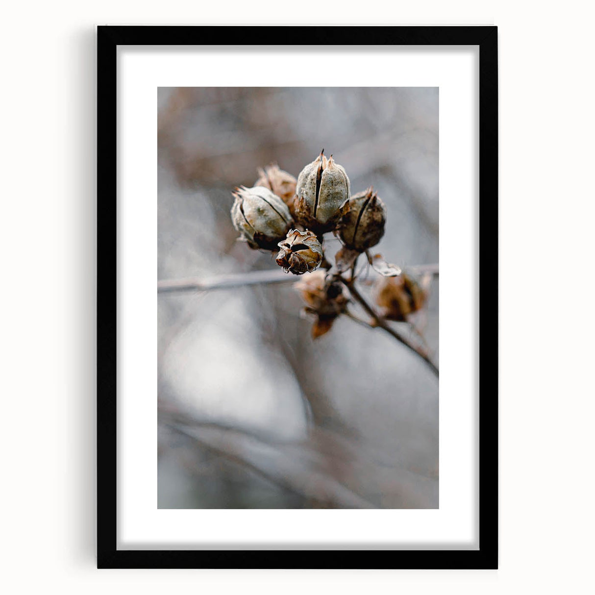Extra large abstract art print featuring vibrant autumnal colors on a textured canvas, framed in black.