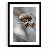 Extra large abstract art print featuring vibrant autumnal colors on a textured canvas, framed in black.