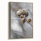 Framed canvas depicting a vintage-style landscape with autumnal trees in gold and black tones, suitable for bedroom decor.