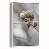 Vintage poster art depicting an autumn scene on a framed canvas, using a palette of orange and brown.