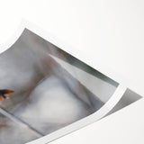 Extra large wall art featuring line art flowers in muted autumn hues on a rolled print, suitable for large living room decor.