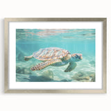 Textured abstract art print in neutral and silver tones on a framed canvas, suitable for bedroom art.