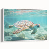 Vintage poster art on framed canvas featuring colorful abstract designs, ideal for extra large living room wall decor.