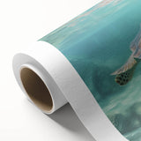 Art deco poster featuring vibrant pastel geometric shapes on rolled canvas, ideal for nursery wall art.