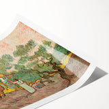 Extra large rolled print featuring line art flowers in muted earth tones, ideal for large living room wall art.