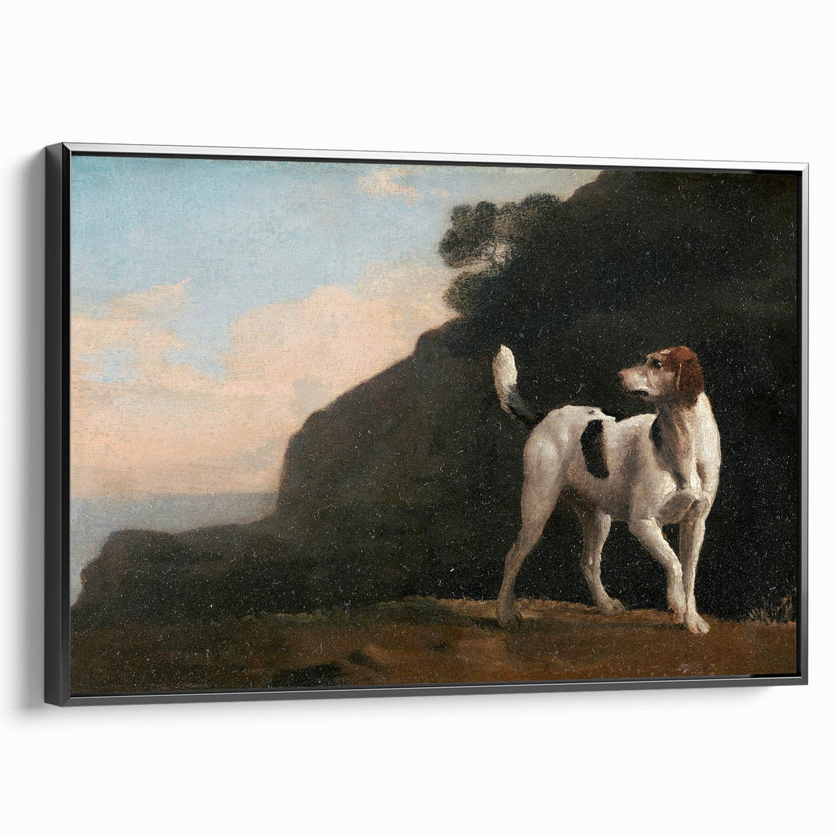 Classic Romantic Paintings - Foxhound Landscape Canvas Art