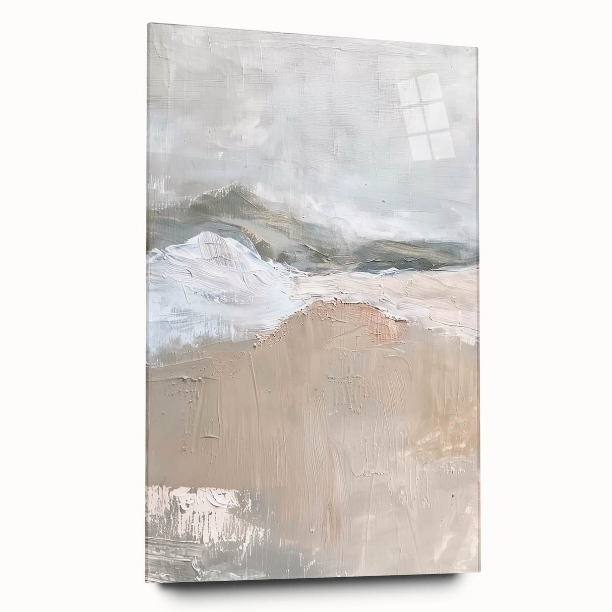 Serene Landscape Wall Art - Neutral Abstract Dining Room Canvas