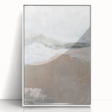 Serene Landscape Wall Art - Neutral Abstract Dining Room Canvas