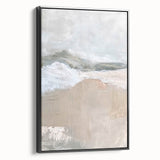 Serene Landscape Wall Art - Neutral Abstract Dining Room Canvas