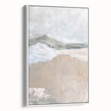 Serene Landscape Wall Art - Neutral Abstract Dining Room Canvas