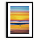 Surfer at Sunset Office Wall Art – Vibrant Modern Office Décor