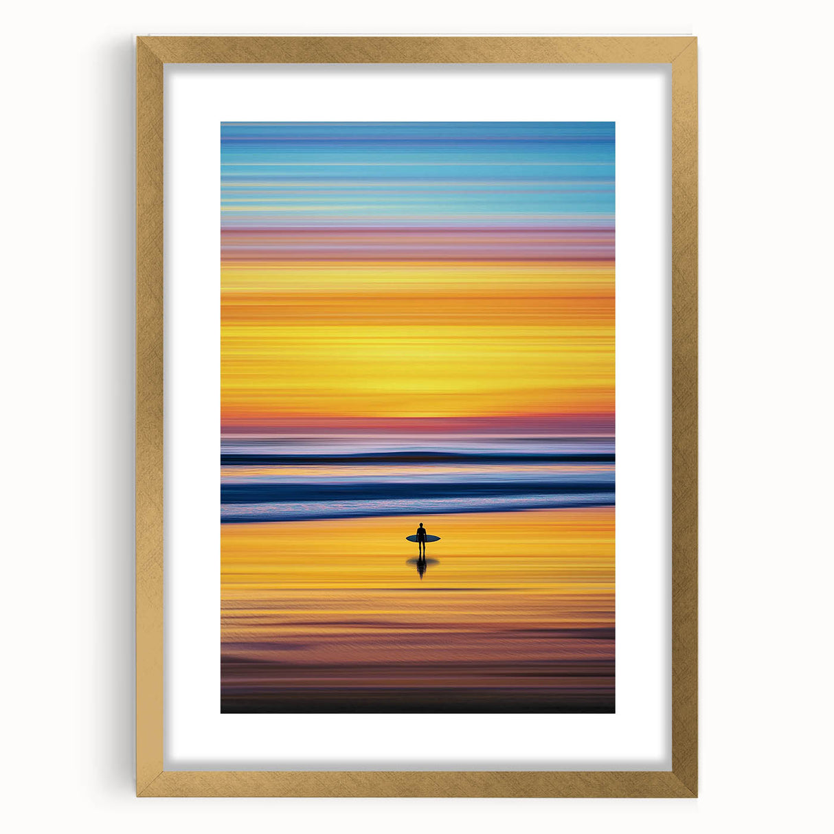 Surfer at Sunset Office Wall Art – Vibrant Modern Office Décor