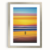 Surfer at Sunset Office Wall Art – Vibrant Modern Office Décor