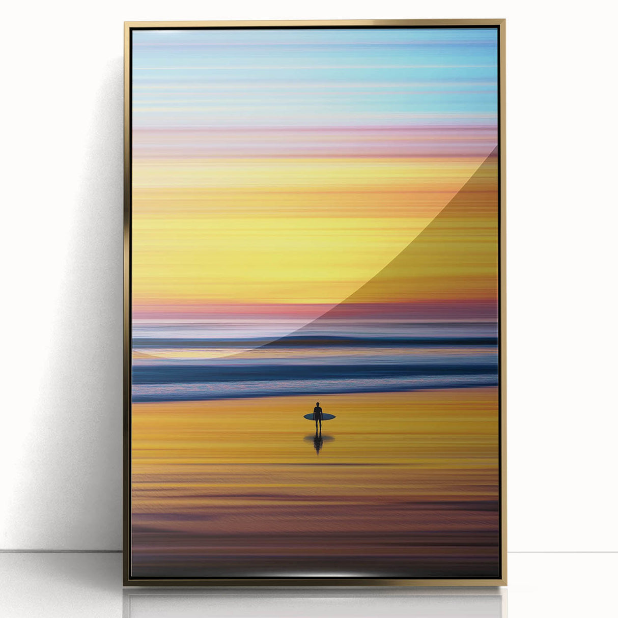Surfer at Sunset Office Wall Art – Vibrant Modern Office Décor