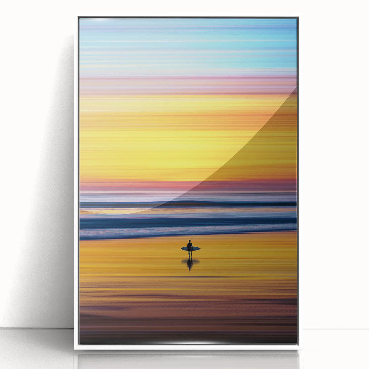 Surfer at Sunset Office Wall Art – Vibrant Modern Office Décor