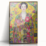 Framed abstract figurative art piece in gold acrylic, showcasing a modern design with fluid shapes and textures against a neutral background, perfect for contemporary decor.