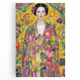 Abstract figurative stretched canvas artwork showcasing vibrant colors and dynamic shapes, perfect for modern home decor. Ideal for art enthusiasts seeking unique wall decor.