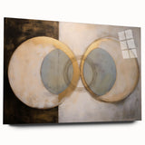 Abstract geometric acrylic glass artwork showcasing vibrant colors and unique shapes, designed for modern decor. Side view highlights its sleek finish and contemporary style, perfect for elevating any interior space.