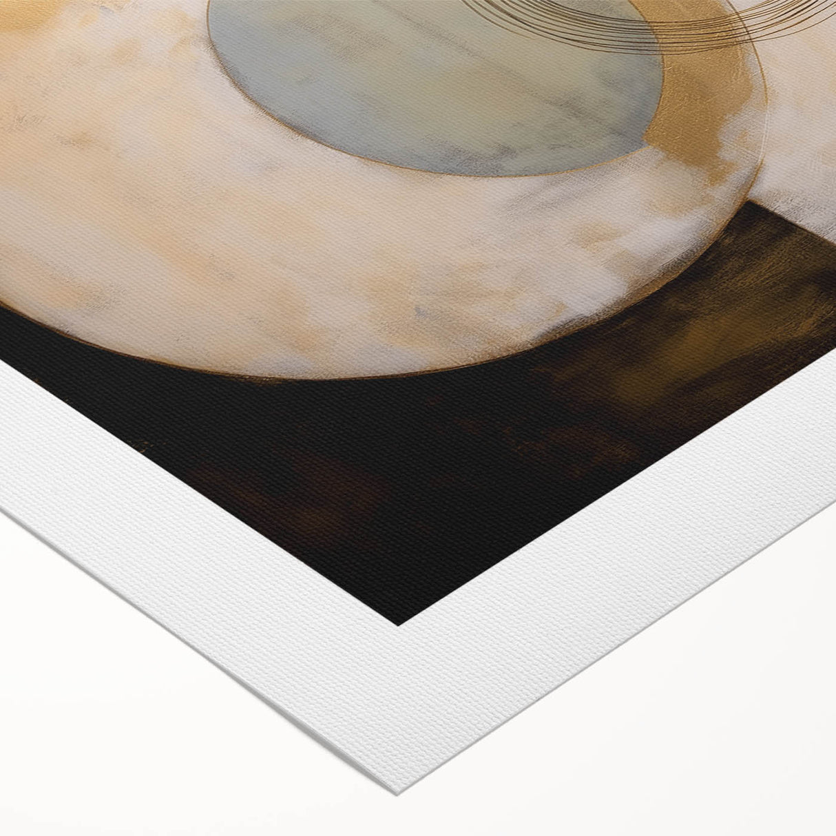 Abstract geometric rolled canvas artwork showcasing vibrant colors and intricate patterns, elegantly packaged in a protective cardboard tube for safe shipping. Ideal for modern home decor or art enthusiasts.