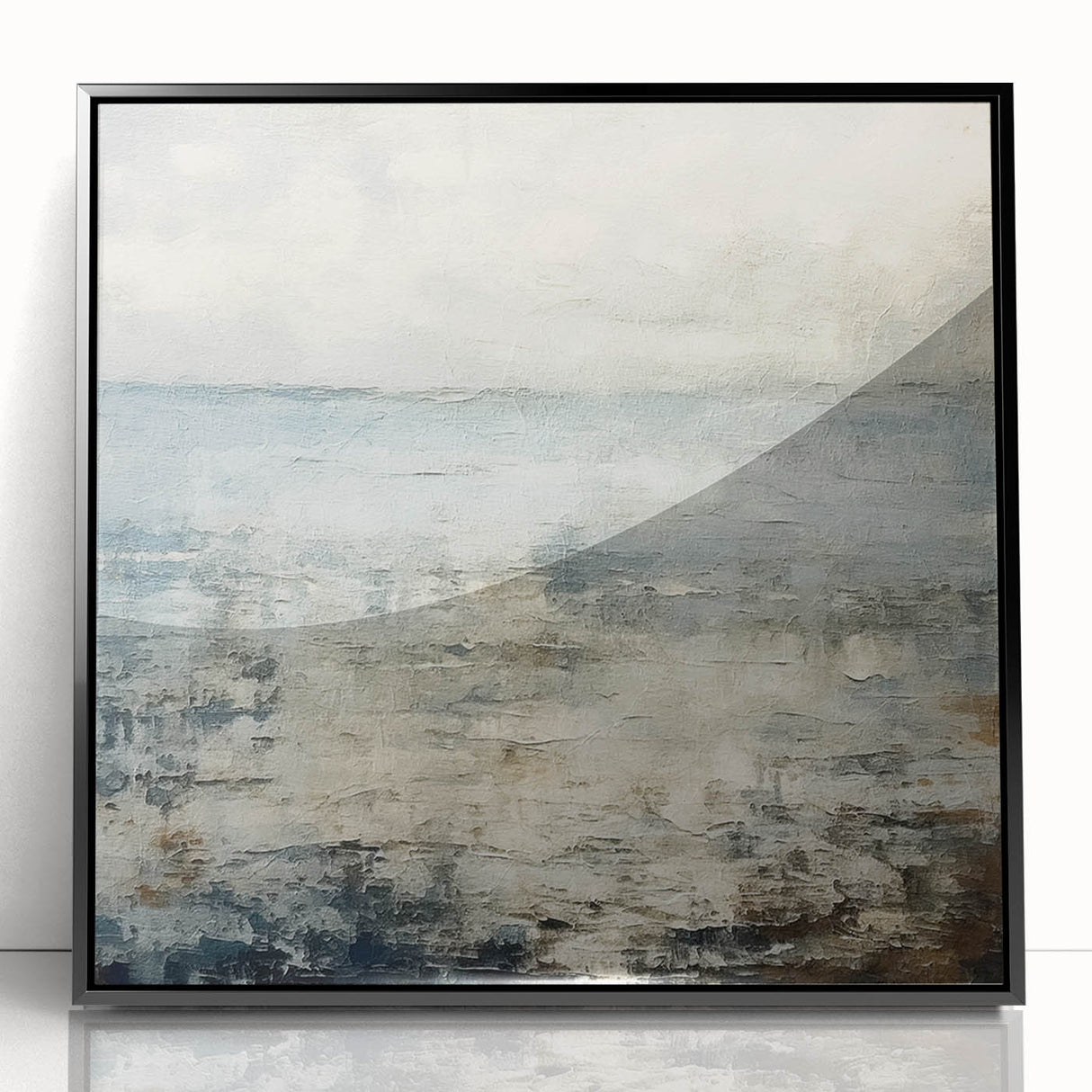 Contemporary Landscape Print - Soft Misty Waters Abstract Wall Art