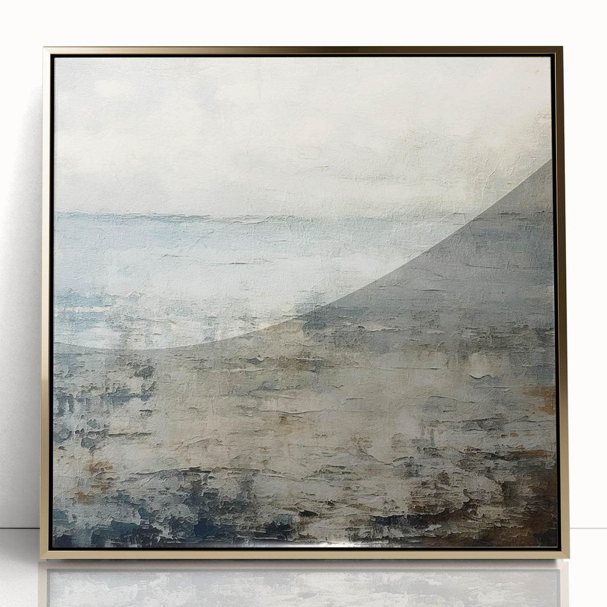 Contemporary Landscape Print - Soft Misty Waters Abstract Wall Art