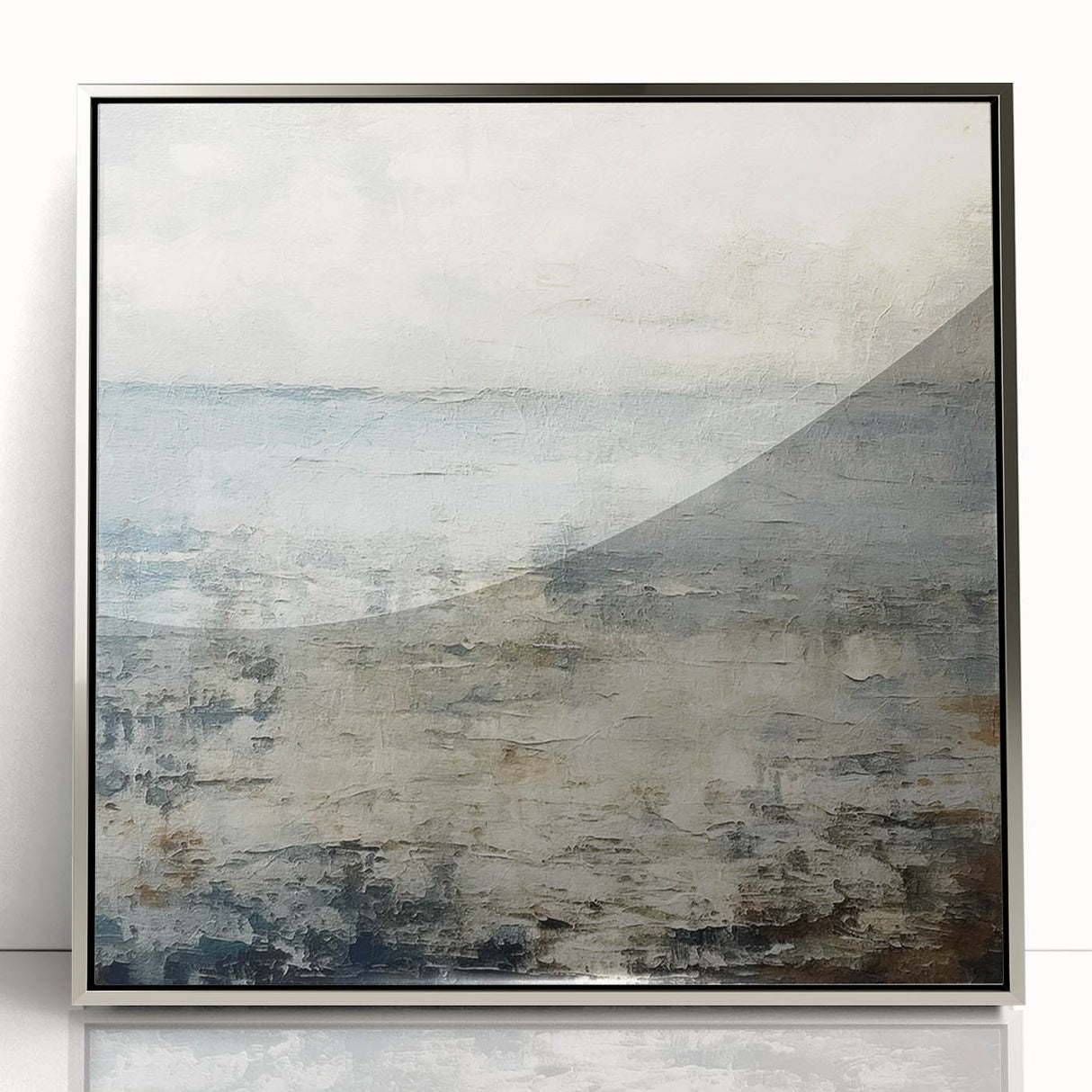 Contemporary Landscape Print - Soft Misty Waters Abstract Wall Art