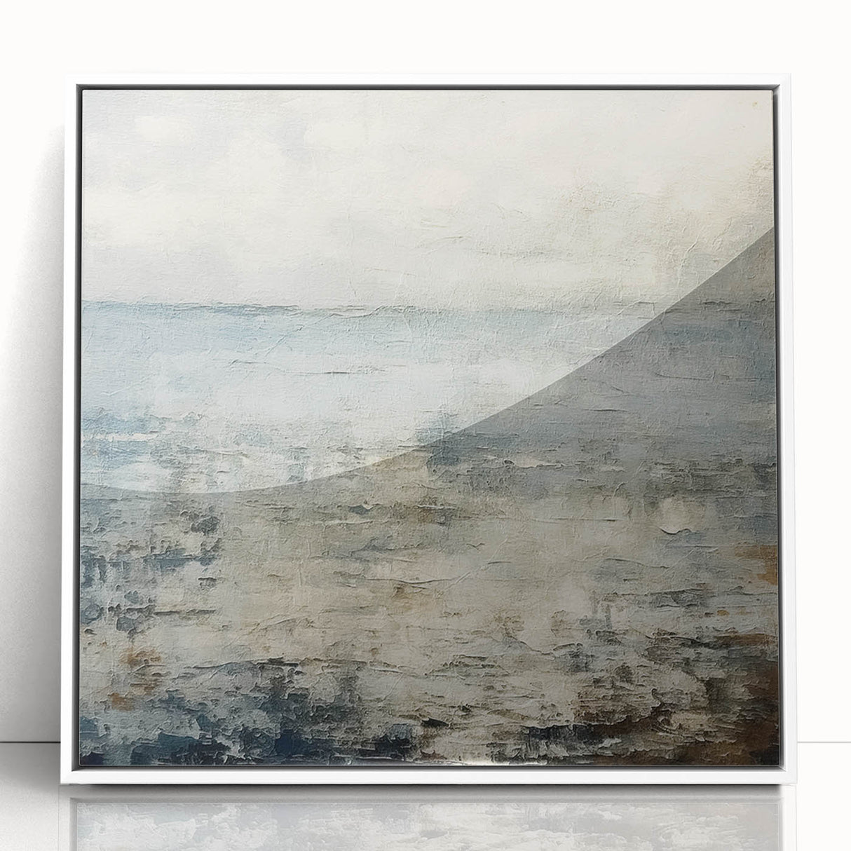 Contemporary Landscape Print - Soft Misty Waters Abstract Wall Art