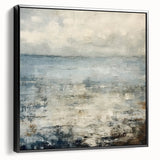 Contemporary Landscape Print - Soft Misty Waters Abstract Wall Art