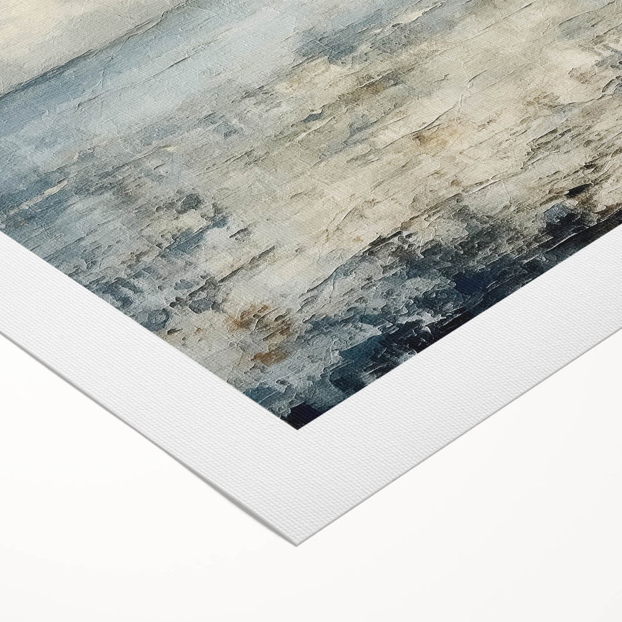 Contemporary Landscape Print - Soft Misty Waters Abstract Wall Art
