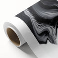 Minimalist Abstract Wall Art – Black and White Flowing Motion