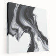 Minimalist Abstract Wall Art – Black and White Flowing Motion