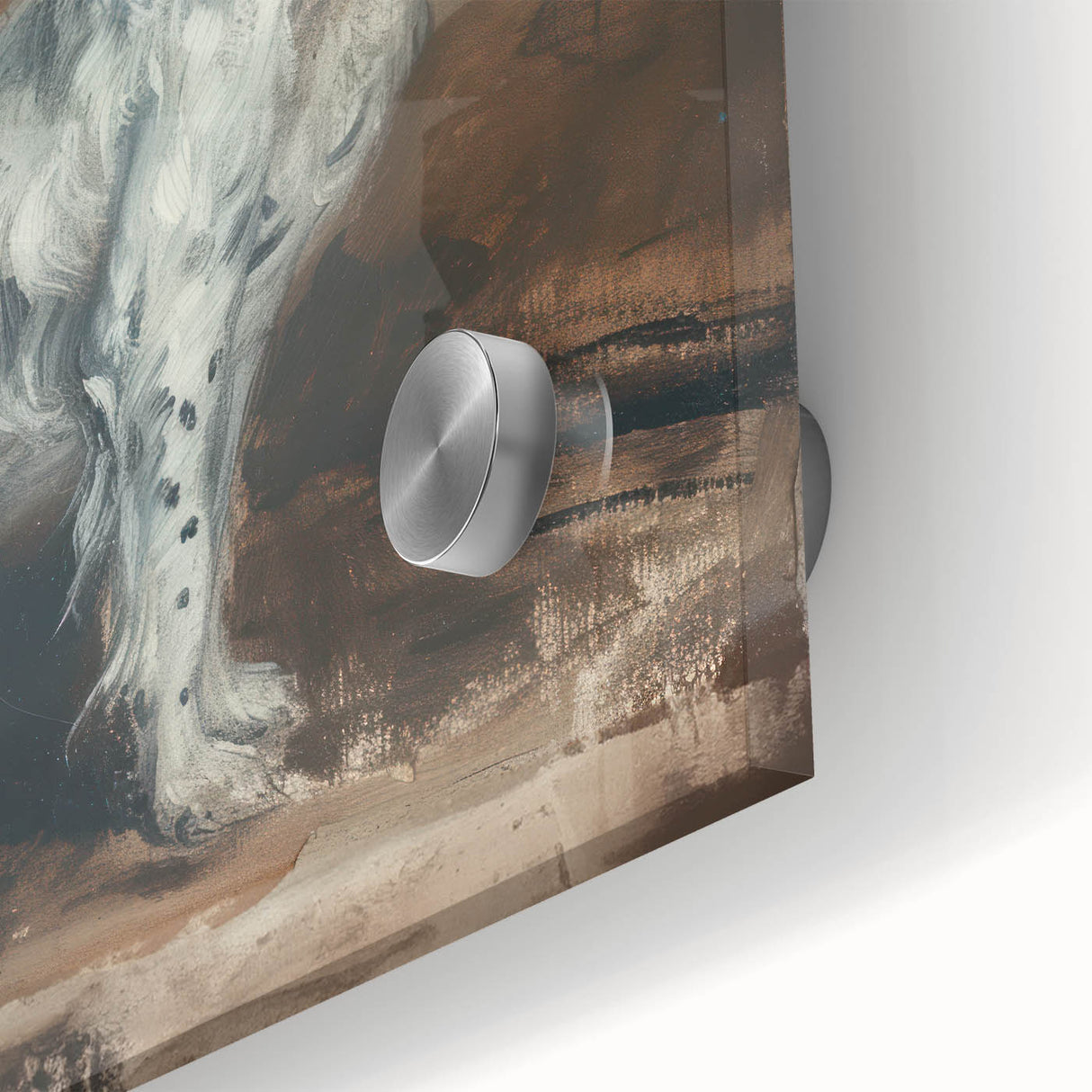 Close-up of a vibrant acrylic glass design showcasing a colorful array of animals, perfect for modern decor. This artwork captures intricate details and vivid colors, making it an eye-catching focal point for any space. Ideal for animal lovers and art enthusiasts seeking unique home accents.