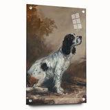 Acrylic glass artwork showcasing a detailed side view of vibrant animal designs, elegantly mounted with pins, perfect for modern decor styles.