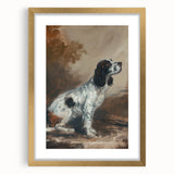 Gold-framed wall art featuring a whimsical animal design, enhanced by a white mat, perfect for adding a touch of elegance to any room decor.