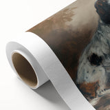 Rolled canvas art showcasing a vibrant, colorful depiction of African wildlife, featuring intricate details and textures, packaged securely in a durable cardboard tube for safe shipping.