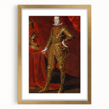 Baroque Art - Regal Portrait with Intricate Gold Detailing