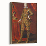 Baroque Art - Regal Portrait with Intricate Gold Detailing