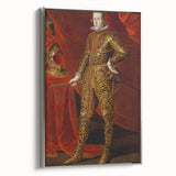 Baroque Art - Regal Portrait with Intricate Gold Detailing