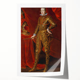 Baroque Art - Regal Portrait with Intricate Gold Detailing