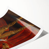 Baroque Art - Regal Portrait with Intricate Gold Detailing