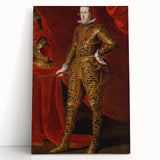 Baroque Art - Regal Portrait with Intricate Gold Detailing