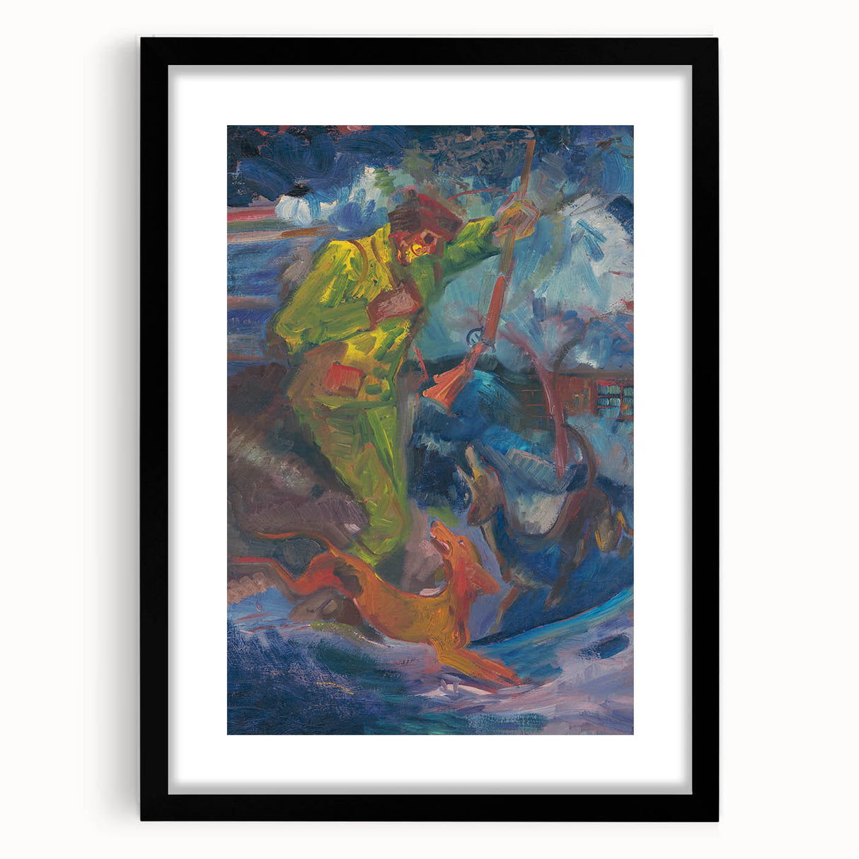 Expressionism Wall Art - Hunter with Dogs by Arnold Peter Weisz